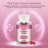 Gummies de soutien pour les hanches et la poitrine, Gummies bien-être pour la silhouette féminine, 60 unités, Complément alimentaire de beauté pour femmes, Marque privée OEM