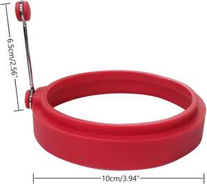 BPA Free Leicht zu reinigende Silikon-Pfannkuchen-Koch ringe Spiegelei-Form Silikon-Kocheierring-Form - Product Image 2