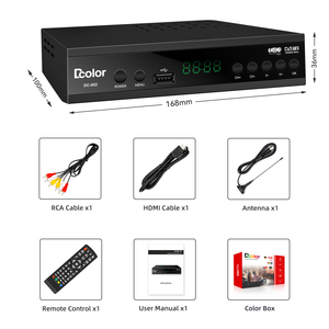 Decodificador de TV <span class=keywords><strong>TDT</strong></span> DVB T2 Personalizado para Colombia, Antena Wifi, 1080P Full HD H264, Receptor Digital - Product Image 5