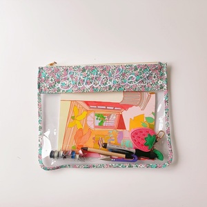 Sac de rangement pour aiguilles et fils NDLPT <span class=keywords><strong>Monogram</strong></span> Homestead de 14 pouces, en vinyle transparent, <span class=keywords><strong>pochette</strong></span> de projet pour broderie - Product Image 2