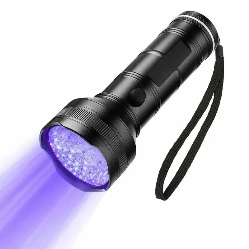 New 51 Led Blacklight Uv Torch Strong Light Flashlight With Black Light Pets Scorpion Ultraviolet Flashlight