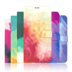 Watercolor Art Wallet Leather Phone Case For Oneplus Nord 2T CE 2 Lite N20 N200 N10 Flip Cover Pouch For One Plus 11 10R 10 9 8