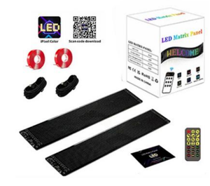 Panneau LED matriciel flexible Autodragons 16*64 pour voiture, USB 5V, à défilement lumineux, pour publicité automobile - Product Image 1
