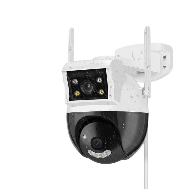 PTZ Camera 4K 8MP Dual Lens Zoom Wifi Detection Outdoor Indoor IP Dome Network Camera with Audio