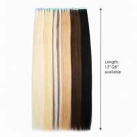Extensions de cheveux naturels à bandes adhésives double face pour femmes, volume quotidien, doux pour les cheveux et la peau.