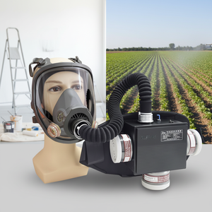 Respirateur purificateur d'air motorisé, <span class=keywords><strong>masque</strong></span> à gaz intégral, équipement de protection industrielle pour soudage, peinture, poussière et produits chimiques - Product Image 1