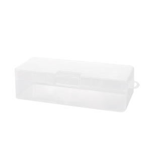 Caja de almacenamiento rectangular transparente, organizador de escritorio de PP de 16,5x7,5x4,6 cm para piezas de joyería y hardware con tapa - Product Image 3