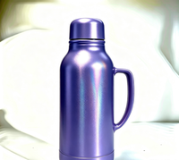 Pigment en paillettes d'aluminium violet holographique métallisé arc-en-ciel antique pour revêtement décoratif de flasques sous vide et thermos en acier inoxydable