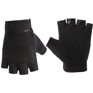 Wholesale Fitness Breathable Non <b>Slip</b> Ventilated Weight Exercise Sports Workout Racing Tactical Gym <b>Half</b> Finger Polyester Gloves - Product Image 2