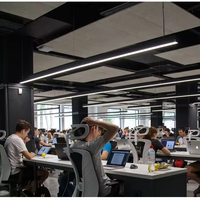 Vente chaude Intérieur Moderne Immeuble de Bureaux Lumière Décorative Conception Linéaire Led 50 Watt 1500mm Pendentif Lumière Linéaire