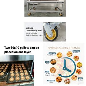 Four électrique professionnel à 3 niveaux et 6 plateaux, double four de comptoir pour boulangerie, cuisson du pain, pizza, restaurant, cuisine, café - Product Image 2