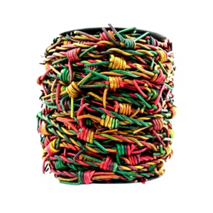 Kit de fabricación de joyas de perlas con alambre de púas redondo de cuero de vaca de color personalizado para hacer collares y pulseras al por mayor - Product Image 1