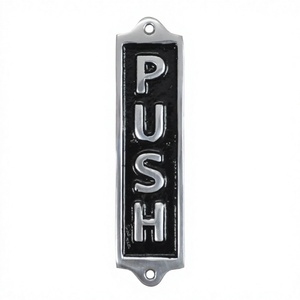 <b>Door</b> Wall Mounted <b>Push</b> Plaque And Plate General <b>Sign</b> Wholesale Cast Aluminium Wall Plaque Metal <b>Push</b> <b>Sign</b> For Malls hotels Cafe - Product Image 1