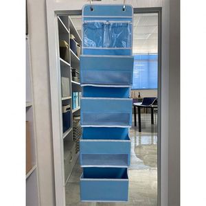 Organisateur suspendu à 5 étagères pour porte, organisateur de rangement pour porte avec 4 poches de grande capacité et 2 poches en PVC pour ranger les jouets - Product Image 3