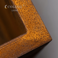Foyer en acier Corten pour jardin de ferme, foyer à bois robuste, effet rouille naturelle, personnalisable en usine