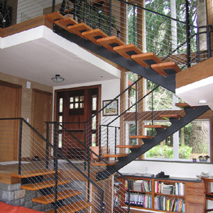 Escalera Recta <span class=keywords><strong>de</strong></span> Madera con Viga <span class=keywords><strong>de</strong></span> Acero Reforzada PRIMA, <span class=keywords><strong>para</strong></span> Uso en Interiores <span class=keywords><strong>de</strong></span> Viviendas - Product Image 3