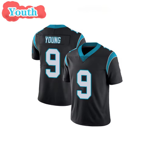 Charlotte # 9 Jeunes # 4 McMillan # Maillot de football cousu Legette 17 pour hommes et jeunes, noir, bleu, blanc, domicile et extérieur, uniforme sportif - Product Image 4