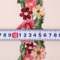 Dentelle brodée soluble dans l'eau de 6,5 cm, style ethnique, accessoires vestimentaires, bijoux floraux, garniture décorative en dentelle