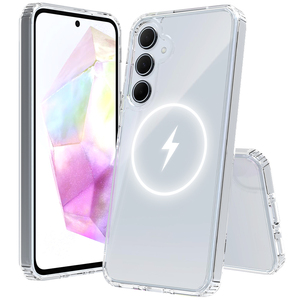 Vente en gros étui de téléphone portable antichoc transparent pour <span class=keywords><strong>Samsung</strong></span> Galaxy A35 A26 A16 Aimants d'épaisseur de 1.5mm pour le chargement sans fil - Product Image 1