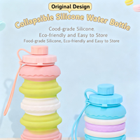 Gobelet à café pliable en silicone réutilisable, résistant à la chaleur, mug pliable pour le bureau, les voyages et l'extérieur