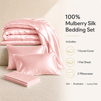 Housse de couette et taie d'oreiller en soie de mûrier pure à 100 %, sur mesure, taille Queen, ensemble de literie de luxe