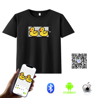 Vêtements lumineux à LED contrôlés par application, 100% coton, texte programmable, t-shirt LED à message défilant, t-shirt LED publicitaire
