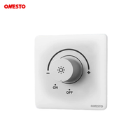 Interrupteur mural rotatif ONESTO 1 voie 100W pour LED, prise murale standard britannique 2 voies avec interrupteur SP, interrupteurs muraux à bouton-poussoir