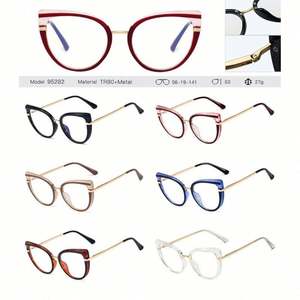 Gafas Ópticas de Metal con Bisagras de Resorte, Monturas de Gafas TR90 para Mujer, Gafas Anti Luz Azul para Juegos, Última Moda - Product Image 6