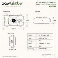 Traceur GPS 4G pour animaux de compagnie avec caméra pour la promenade des chiens et des chats en extérieur, OEM ODM, marque privée, vente en gros et au détail, fournitures pour animaux de compagnie PawGlobe