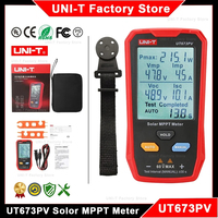 UT673PV UNI-T Solar MPPT Meter Pengukur Panel Fotovoltaik Penguji Pelacak Panel Tenaga Surya Daya Maksimum Pmax Vmp Lmp Voc Lsc Multimeter PV 60V/35A E579