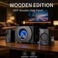 Altavoz Profesional para Juegos, Altavoz Multimedia de Escritorio de 2.1 Canales con Luz LED RGB, Bajos Potentes de 20 W para Computadora Portátil
