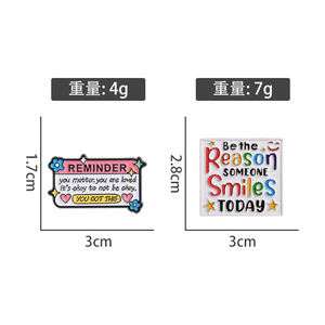 Sming Pins Sea <span class=keywords><strong>la</strong></span> razón por <span class=keywords><strong>la</strong></span> que alguien sonríe hoy Esmalte Pin Salud mental Está bien no estar bien Broche Insignia de solapa Regalos de joyería - Product Image 6