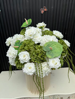 Boule de fleurs artificielles réalistes pour mariage, boule de fleurs élégante verte, centre de table, décoration florale pour événements de mariage