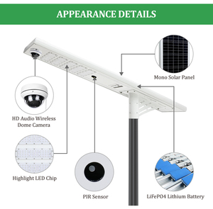 Đường cao tốc loại bỏ Kiểm soát năng lượng mặt trời Powered đèn 30W 40W 50W 60W 80W 100W 120W đèn cao lumen ngoài trời dẫn năng lượng mặt trời ánh sáng đường phố - Product Image 4