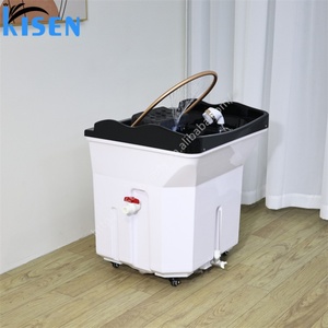 Bac à shampoing Kisen Head Spa sans plomberie pour salons : réservoir d'eau de 60 L, fonction de chauffage intégrée, lumière vapeur pour un soin complet - Product Image 3