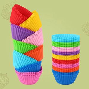 7cm <b>Silicone</b> Muffin Cup Non-Stick and Heat Resistant Irregular Shape Mold for Bakery <b>Baking</b> and Cake Tools - Product Image 4