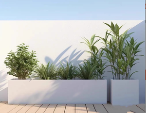 कस्टम आधुनिक स्टेनलेस स्टील गैल्वेनाइज्ड स्टील प्लांट पॉट प्लेटर पर्यावरण के अनुकूल और टिकाऊ इनडोर आउटडोर फर्श उपयोग फूल बॉक्स - Product Image 4