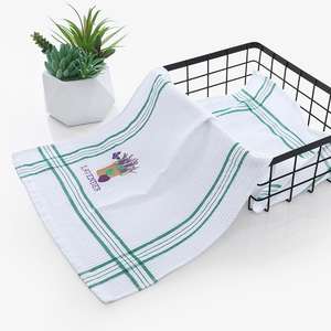 Petite serviette de cuisine à carreaux européenne américaine fraîche, biseautée, séchage rapide, coton doux, polyester, usage domestique, qualité de luxe - Product Image 2