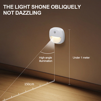 Lampe murale LED à détection de mouvement 3000K blanc chaud doux rechargeable par USB installation adhésive pour chambre, cuisine, escaliers, couloir
