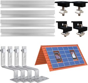 SceneX <span class=keywords><strong>solaire</strong></span> aluminium anodisé <span class=keywords><strong>solaire</strong></span> crochet Rail <span class=keywords><strong>panneau</strong></span> pinces toit support de montage système <span class=keywords><strong>Kit</strong></span> 1-4 pièces panneaux solaires kits de <span class=keywords><strong>fixation</strong></span> - Product Image 1
