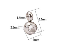 Perles d'espacement à gros trous en acier inoxydable avec anneaux connecteurs pendentifs fermoirs DIY pour collier bracelet fabrication de bijoux
