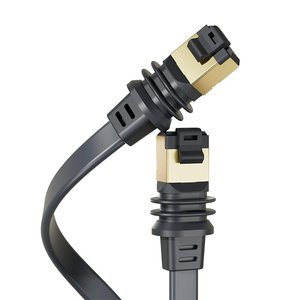 Cat8 Flat Ethernet <b>Cable</b> 40Gbps 2000MHz SSTP <b>RJ45</b> LAN Network <b>Cable</b> Compatible with Starlink - Product Image 3