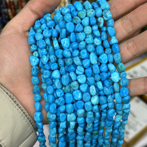 Matériaux bruts pour la fabrication de bijoux : Perles en pierre d'obsidienne <span class=keywords><strong>acajou</strong></span> de forme libre 6*8mm, brin de 38cm - Product Image 5