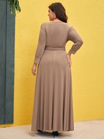Robes d'été élégantes et décontractées pour femmes grandes tailles, à manches longues, personnalisées, pour dames