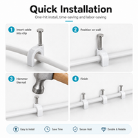 Vente en gros de clips de câble ronds en plastique de 8 mm avec certification ISO9001/ROHS/CE pour supports de câbles fixes
