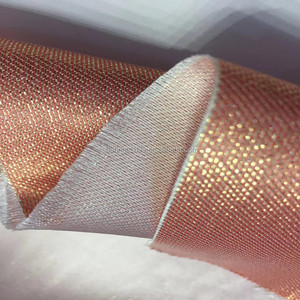 Lurex Dệt Vải Cho Buổi Tối Ăn Mặc Hiệu Suất Mặc Stocklot Vải Polyester Rose Gold Sliver Chủ Đề Kim Loại Sáng Bóng Sợi - Product Image 2