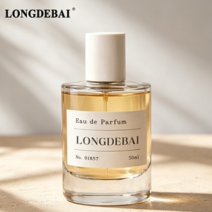 Classy Simple Empty Cylinder Crimp Clear <b>Perfume</b> <b>Bottle</b> <b>30ml</b> 50ml 100ml Glass <b>Perfume</b> <b>Bottle</b> With White Cap - Product Image 1