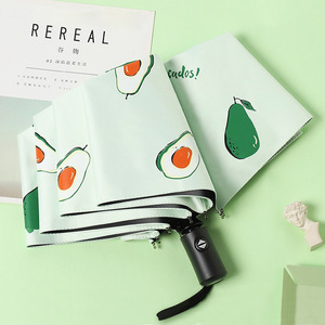 Fruit Umbrella 11 Automatic Folding Sun And Rain Umbrella With Avocado Design For Men And Women UV Protection - Product Image 1