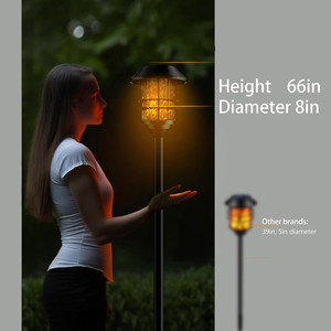 Lampe solaire d'extérieur de haute qualité pour pelouse, 3-en-1, 36 torches LED, lumière solaire à effet flamme pour jardin, cour, patio, indice de protection IP44 - Product Image 2