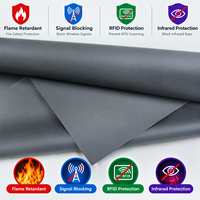 Tissu ignifuge en cuivre et nickel, protection EMI RFI, tissu Faraday, blocage RFID, protection contre les signaux, textile